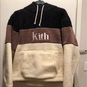 Kith Black, Brown, and Cream Sherpa Jacket